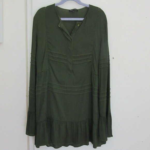 Massimo Dutti Blouse - Forest Green - Viscose - Size US 4 - Picture 2 of 10